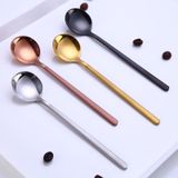 Mini accessoires koffie lepel keuken Dessertspoon dineren ronde vorm koffie roestvrijstaal huis  grootte: 17cm (gouden)