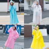Bicycle Single Thick Raincoat Battery Car Adult Poncho  Size: L(Yellow)