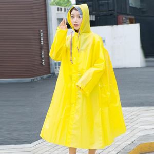 Bicycle Single Thick Raincoat Battery Car Adult Poncho  Size: L(Yellow)