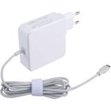 87W USB-C / Type-C Power Adapter Portable Charger with 1.8m Charging Cable  EU Plug (White)