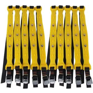 10 PCS Car Snow Tire Anti-skid Chains Yellow Chains For Family Car(Medium Size)