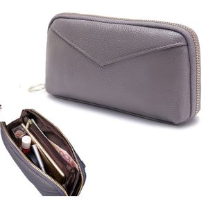 2-Folding Square Genuine Leather Handbag(Grey)