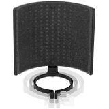 TEYUN PS-4x3 Condenser Microphone U-shaped Blowout Cover Desktop Bracket Audio Accessory Clip(Black)