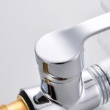 Bathroom Hot Cold Water Faucet Wine Glass Waterfall Faucet(Brown &Yellow)