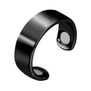Personality Ring Magnetic Health Ring Creative Jewelry Open Ring(Glossy black)
