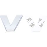 Car Vehicle Badge Emblem 3D English Letter V Self-adhesive Sticker Decal  Size: 4.5*4.5*0.5cm