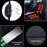 Car 24V Front Seat Heater Cushion Warmer Cover Winter Heated Warm  Single Seat (Black)