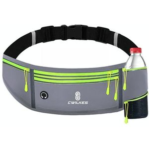 CWILKES MF-008 Outdoor Sports Fitness Waterproof Waist Bag Phone Pocket  Style: With Water Bottle Bag(Gray)