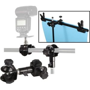 C-Type 2 in 1 Camera Umbrella Holder Clip Clamp Bracket Support for Tripod Light Stand Outdoor Photography