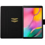 For Samsung Galaxy Tab A 10.1 (2019) Flower Pattern Horizontal Flip Leather Case with Card Slots & Holder(Yellow Fruit)