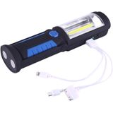 PR5W-1 5W COB+1W F8 IP43 Waterproof White Light LED Torch Work Light  400 LM Multi-function USB Charging Portable Emergency Work Stand Light with Magnetic & 360 Degrees Swivel Hook(Blue)