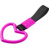 2 PCS Car Rear Bumper Warning Hanging Ring Car Hand Pull Ring(Pink Black Belt)