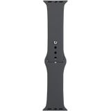 For Apple Watch Series 6 & SE & 5 & 4 44mm / 3 & 2 & 1 42mm Silicone Watch Replacement Strap  Long Section (Men)(Grey)