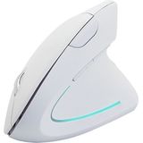 Battery Version Wireless Mouse Vertical 2.4GHz Optical Mouse (White)