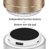 A10 TWS Wireless Bluetooth Mini Portable Speaker  Support TF Card & U Disk & LED(Gold)