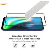 For Motorola Moto G9 / G9 Play 2 PCS ENKAY Hat-Prince Anti-drop Full Glue Tempered Glass Full Screen Film Anti-fall Protector