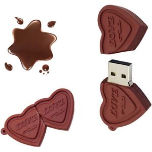 MicroDrive 8GB USB 2.0 Creative Heart Chocolate U Disk