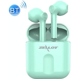 ZEALOT T2 Bluetooth 5.0 TWS Wireless Bluetooth Earphone with Charging Box  Support Touch & Call & Power Display(Green)