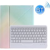 B07 Splittable Bluetooth Keyboard Leather Case with Triangle Holder & Pen Slot For iPad 9.7 2018 & 2017 / Pro 9.7 / Air 2(Gradient Rainbow)