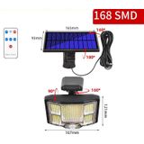 TG-TY085 Solar Outdoor Human Body Induction Wall Light Household Garden Waterproof Street Light wIth Remote Control  Spec: 168 LED Separated