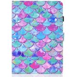 Painted Pattern TPU Horizontal Flip Leather Protective Case For Samsung Galaxy Tab A 10.1 (2019)(Color Fish Scales)