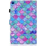 Painted Pattern TPU Horizontal Flip Leather Protective Case For Samsung Galaxy Tab A 10.1 (2019)(Color Fish Scales)