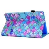 Painted Pattern TPU Horizontal Flip Leather Protective Case For Samsung Galaxy Tab A 10.1 (2019)(Color Fish Scales)