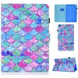 Painted Pattern TPU Horizontal Flip Leather Protective Case For Samsung Galaxy Tab A 10.1 (2019)(Color Fish Scales)