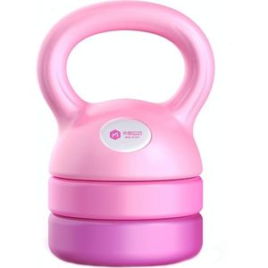 2 PCS MIKE 12 Pounds Adjustable Fitness Kettlebell Home Squat Arm Muscle Training Equipment(Gradual Pink)