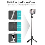 K05 Bluetooth 4.0 Mobile Phone Adjustable All-purpose Bluetooth Selfie Stick Self-timer Pole Tripod (Black)