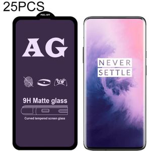 25 PCS AG Matte Anti Blue Light Full Cover Tempered Glass For OnePlus 6