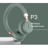 Fingertime P3 Wireless 5.0 Super Bass HIFI Stereo Gaming Headset with Microphone  Support TF / FM / AUX(Green)