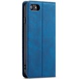 For iPhone 8 / 7 Forwenw Dream Series Oil Edge Strong Magnetism Horizontal Flip Leather Case with Holder & Card Slots & Wallet & Photo Frame(Blue)