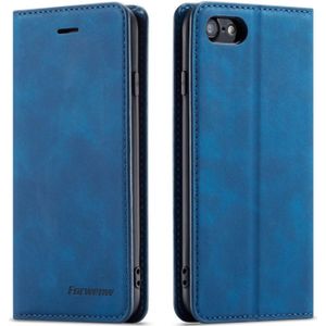 For iPhone 8 / 7 Forwenw Dream Series Oil Edge Strong Magnetism Horizontal Flip Leather Case with Holder & Card Slots & Wallet & Photo Frame(Blue)