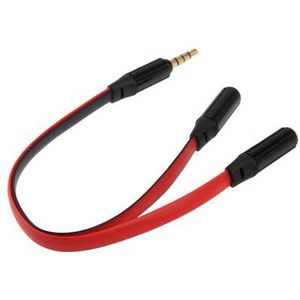 Noodle Style 3.5mm Stereo Audio Headset to 2x Splitter Adapter  For iPhone 5 / iPhone 4 & 4S / 3GS / 3G / iPad 4 / iPad mini 1 / 2 / 3 / New iPad / iPad 2 / iTouch