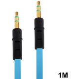 Noodle Style 3.5mm Jack Earphone Cable for iPhone 5 / iPhone 4 & 4S / 3GS / 3G / iPad 4 / iPad mini / mini 2 Retina / New iPad / iPad 2 / iTouch / MP3  Length: 1m(Blue)