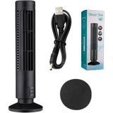 Tower Type USB Electric Fan Leafless Air-conditioning Fan(Black)