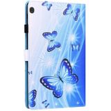 For Lenovo M10 FHD REL TB-X605FC / TB-X605LC Animal Pattern Horizontal Flip Leather Case with Holder & Card Slots & Photo Frame(Blue Butterfly)