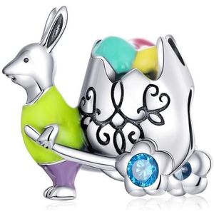 S925 Sterling Silver Mr Rabbit Beads DIY Bracelet Necklace Accessories