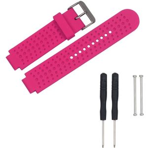 For Garmin Forerunner 620 Solid Color Replacement Wrist Strap Watchband(Rose Red)