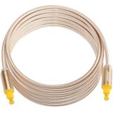 EMK 5m OD4.0mm Gold Plated Metal Head Woven Line Toslink Male to Male Digital Optical Audio Cable (Gold)