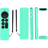 Silicone Protective Case Cover For Apple TV 4K 4th Siri Remote Controller(Ice Green)