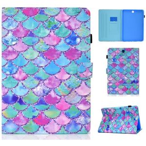 Painted Pattern TPU Horizontal Flip Leather Protective Case For Samsung Galaxy Tab A 9.7(Color Fish Scales)