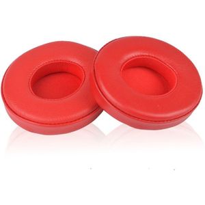 1 Pair Leather Headphone Protective Case for Beats Solo2.0 / Solo3.0  Wired Version (Red)