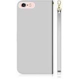 For iPhone 6 Plus / 6s Plus Imitated Mirror Surface Horizontal Flip Leather Case with Holder & Card Slots & Wallet & Lanyard(Silver)