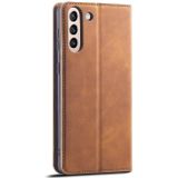 For Samsung Galaxy S21 5G Forwenw Dream Series Oil Edge Strong Magnetism Horizontal Flip Leather Case with Holder & Card Slots & Wallet & Photo Frame(Brown)