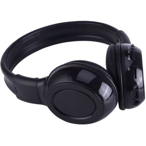 BS-N65 Headband Folding Stereo HiFi Wireless Headphone Headset with LCD Screen & TF Card Slot & LED Indicator Light & FM Function(Black)