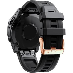 For Garmin Fenix 6S 20mm Silicone Watch Band(Black)