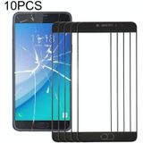 10 PCS Front Screen Outer Glass Lens for Samsung Galaxy C7 Pro / C701(Black)