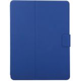 For iPad 9.7 (2018) / (2017) Electric Pressed Texture Horizontal Flip Leather Case with Holder & Pen Slot(Navy Blue)